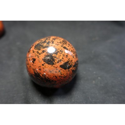 6 cm Sphère obsidienne acajou