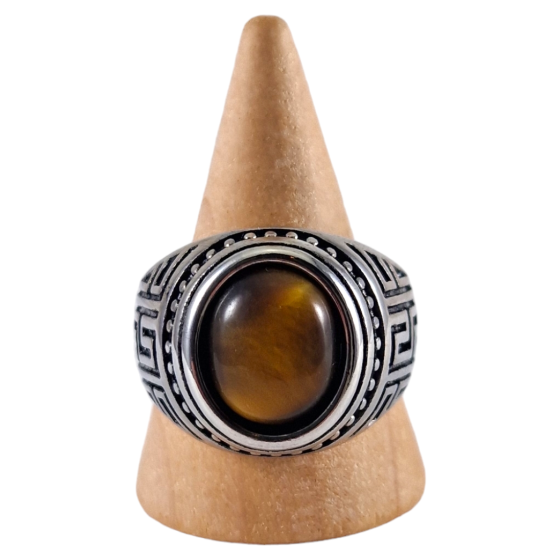 Bague chevalière acier Oeil...