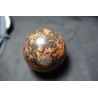 8.1 cm Sphère obsidienne acajou