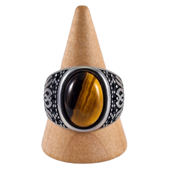Bague chevalière acier Oeil...