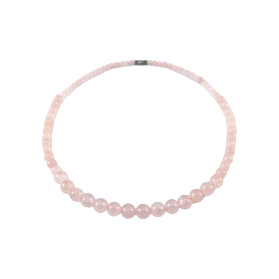 Collier Quartz Rose perles...