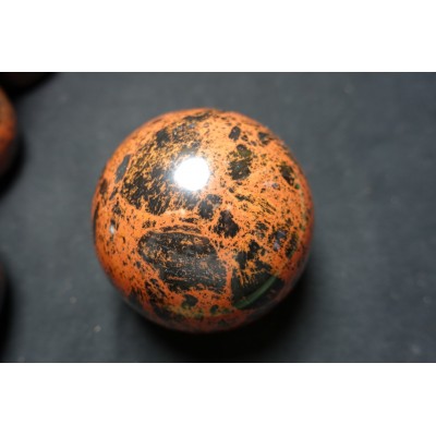 sphere obsidienne acajou