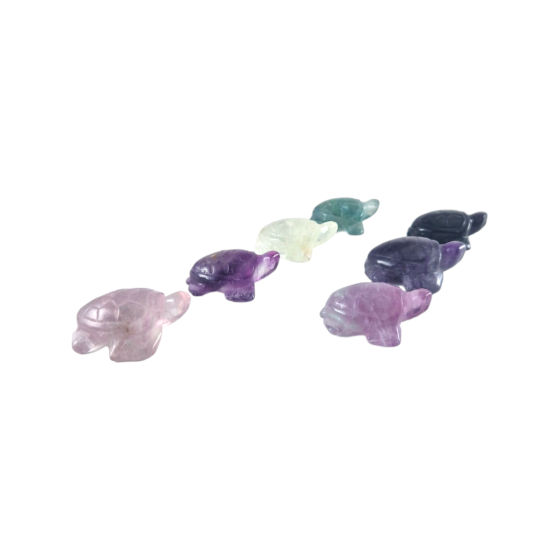 Tortue sculptée en Fluorite...