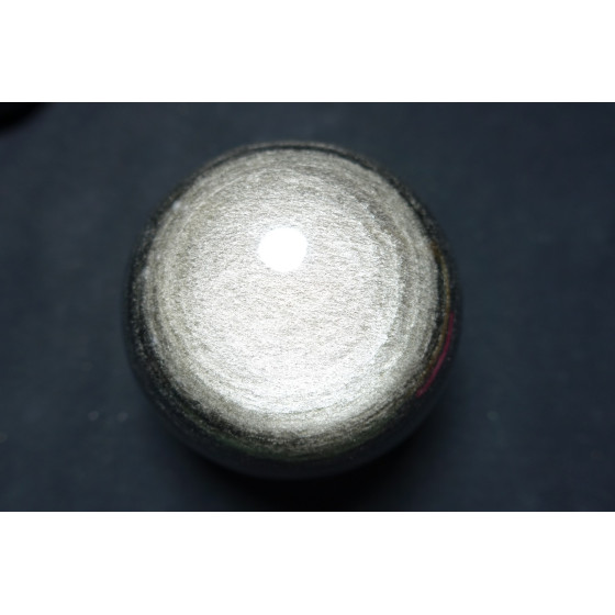 Sphère en obsidienne argenté AA