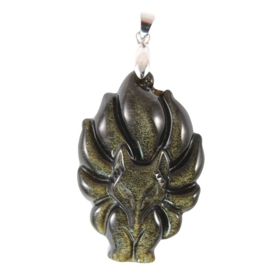 Pendentif renard 9 queues...