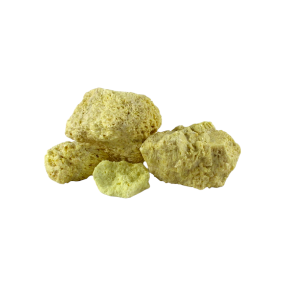 Soufre pierre brute 3-10 cm
