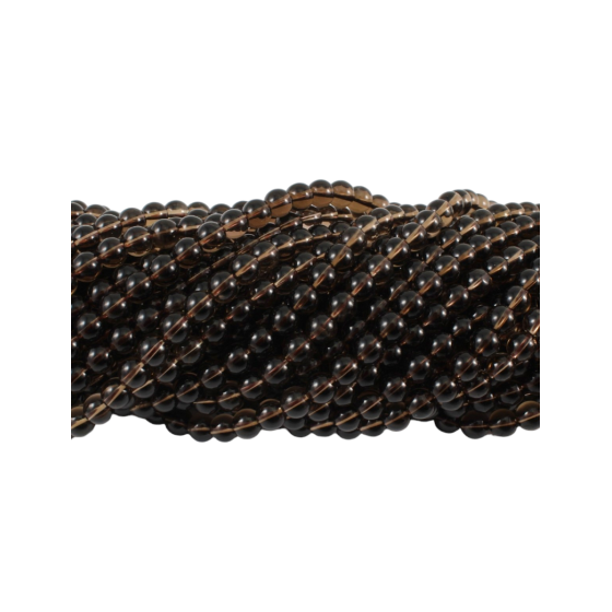 Fil quartz fumé perles AA