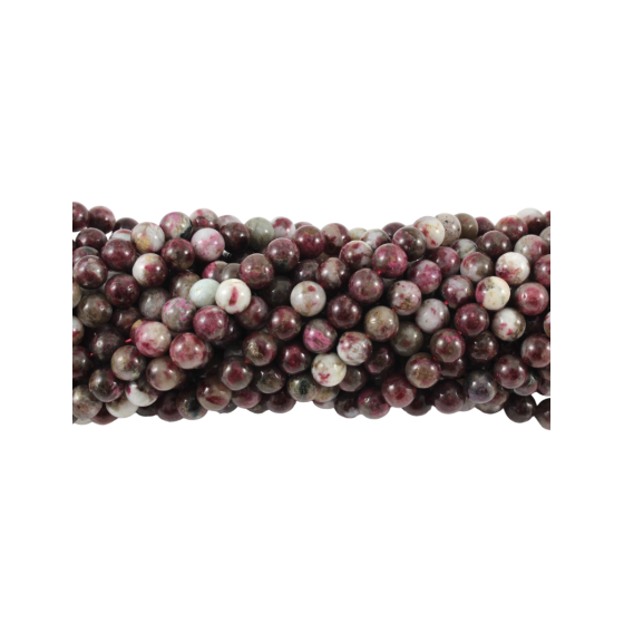 Fil tourmaline rose perles A