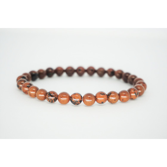 Bracelet Obsidienne acajou