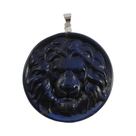 Pendentif lion labradorite AA