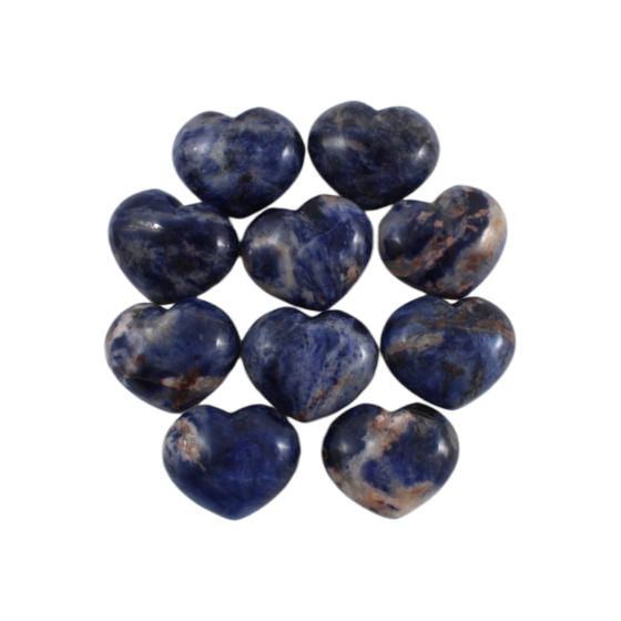 Lot coeur 2.5 cm Sodalite