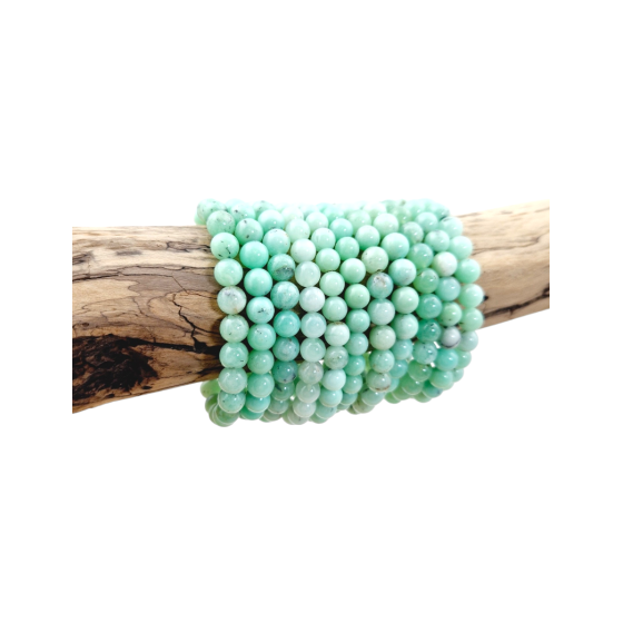 Bracelet chrysoprase perles...
