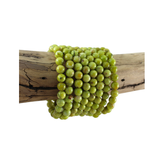 Bracelet opale verte perles AA