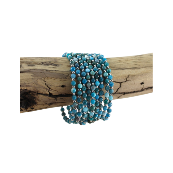 Bracelet Apatite et métal...