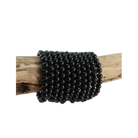 Bracelet agate noire perles A
