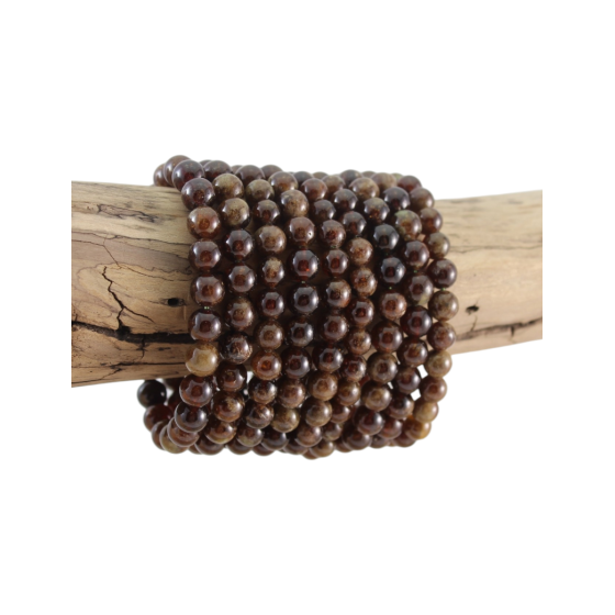 Bracelet grenat vert perles AB
