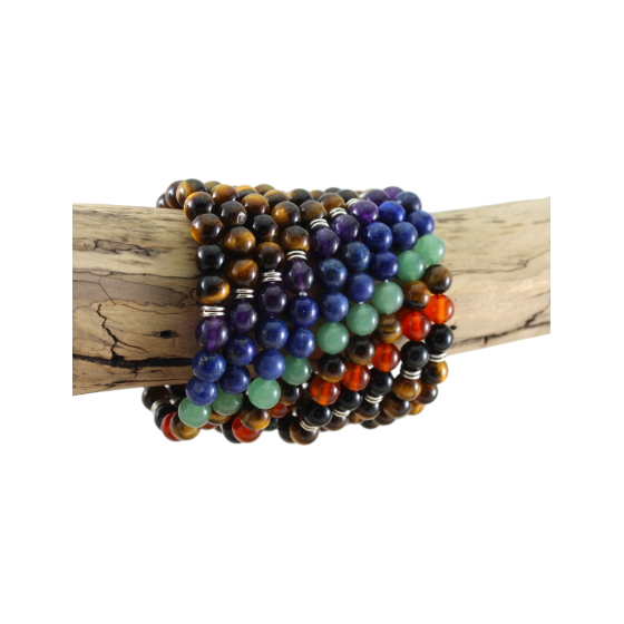 Bracelet 7 chakras et oeil...
