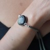 Bracelet yin yang en Obsidienne Dorée