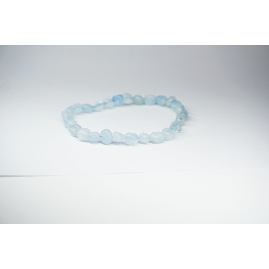 Bracelet Aigue Marine petit galet Bracelet Aigue Marine petit galet