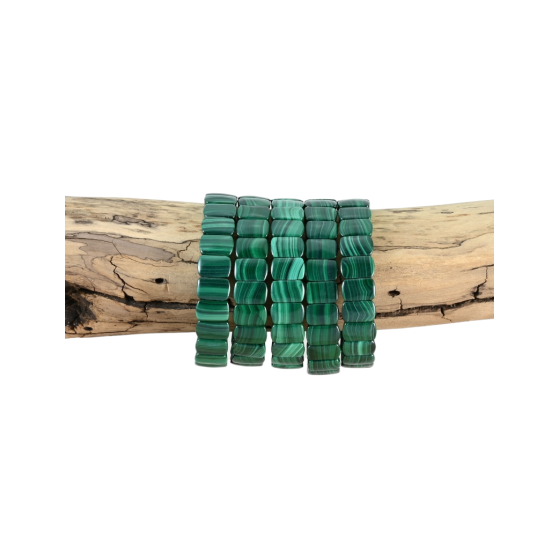 Bracelet malachite plat