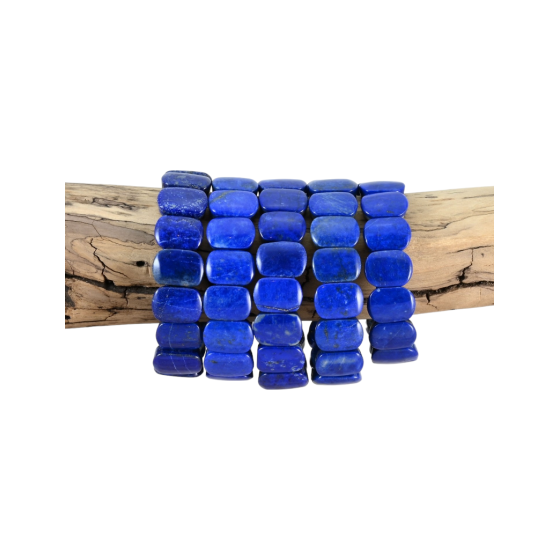 Bracelet lapis lazuli plat