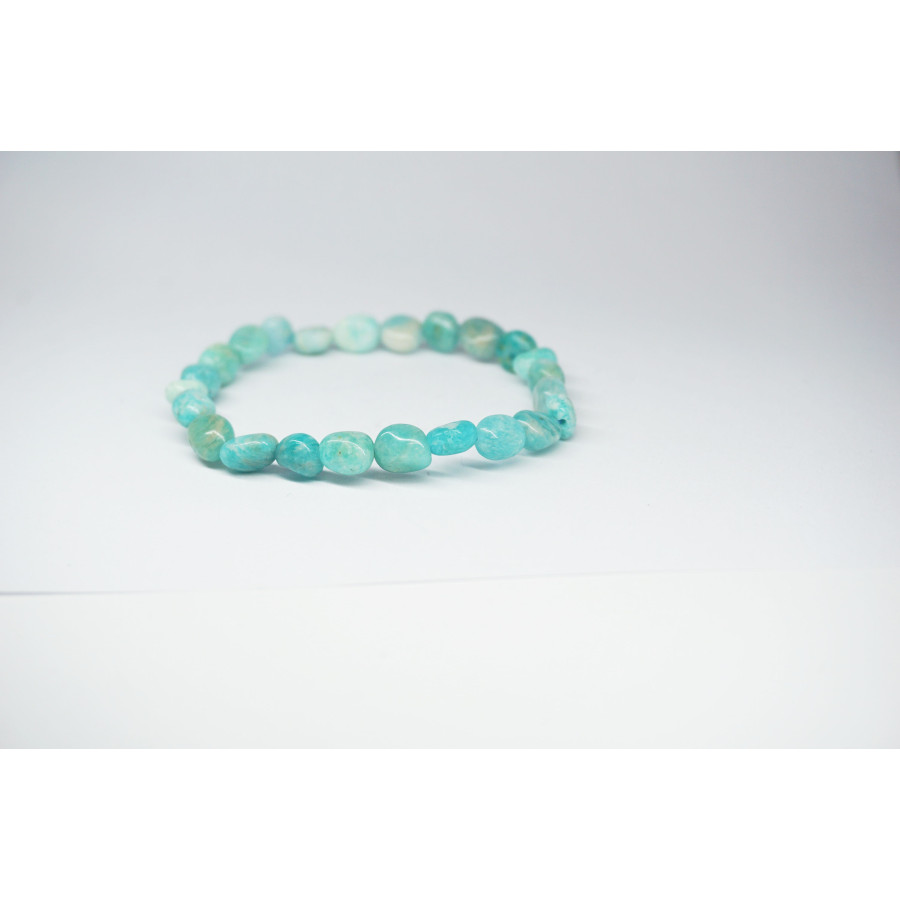 Bracelet Amazonite petit galet Bracelet Amazonite petit galet