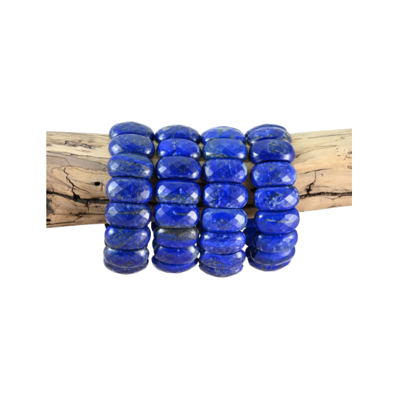 Bracelet lapis lazuli bombé...