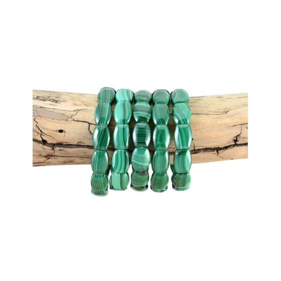 Bracelet malachite bombé