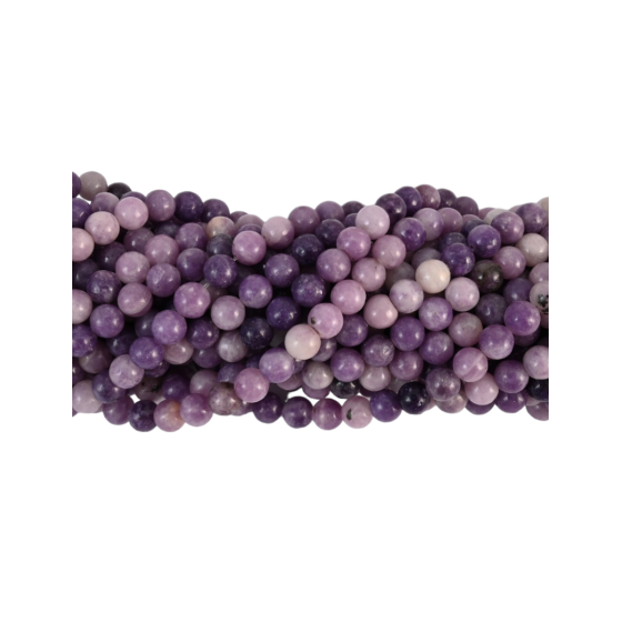 Fil lépidolite perles AB