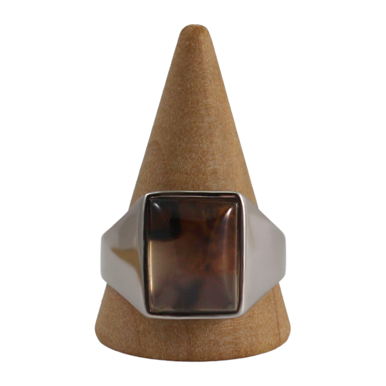Bague argent homme 14 agate