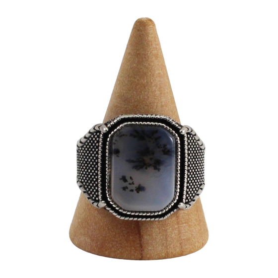 Bague argent homme 16 agate