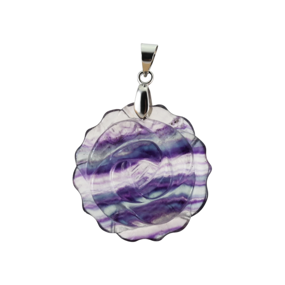 Pendentif Fleur rose en...
