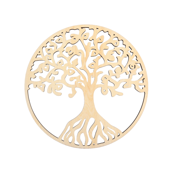 Disque bois sculpté arbre...