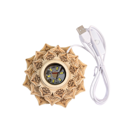 Support bois fleur led