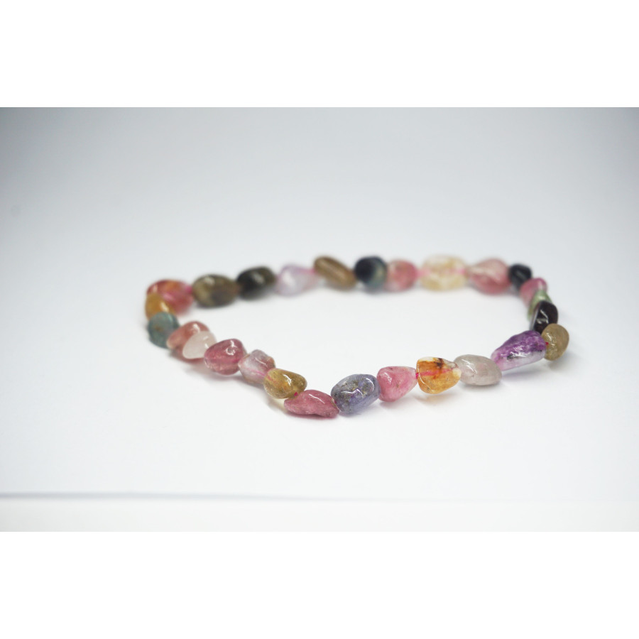 Bracelet Tourmaline melon d'eau petit galet Bracelet Tourmaline melon d'eau petit galet