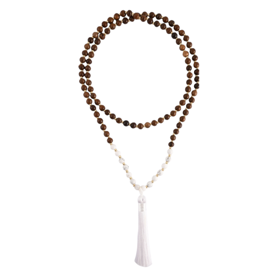 Mala Howlite + Bois 108 perles