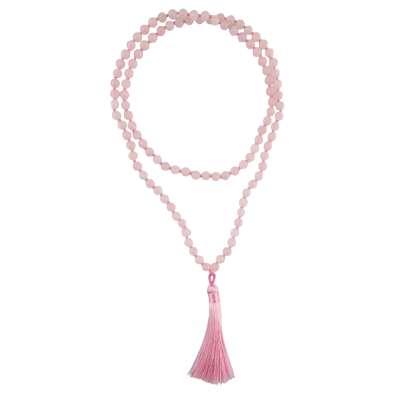 Mala Quartz rose 108 perles