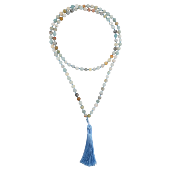 Mala Amazonite Mat 108 perles