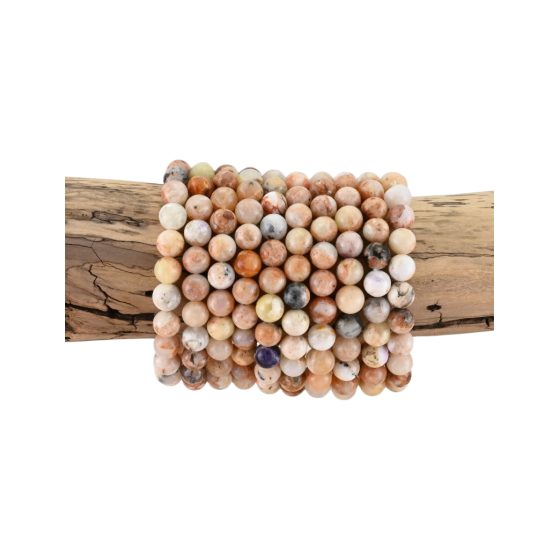 Bracelet agate feuille de...