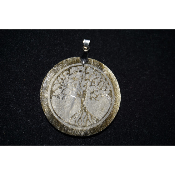 Pendentif arbre de vie gravé
