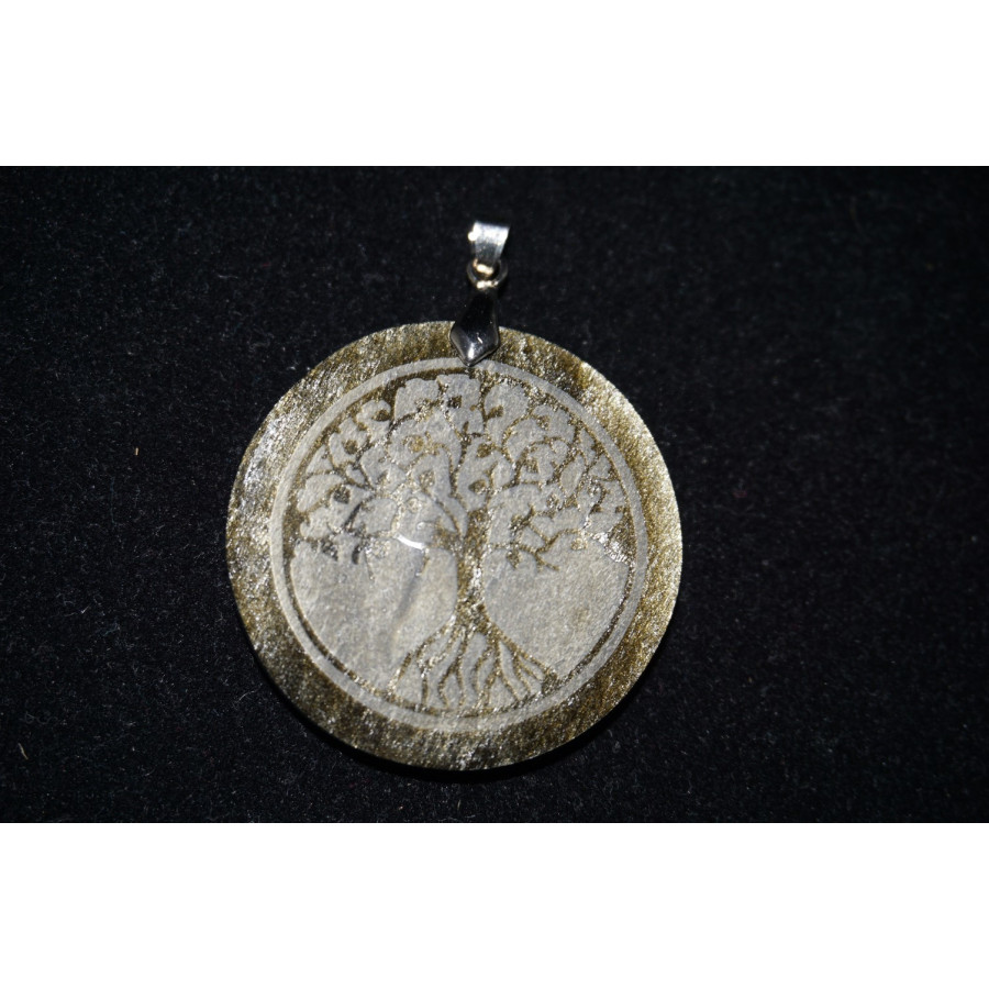 Pendentif arbre de vie gravé