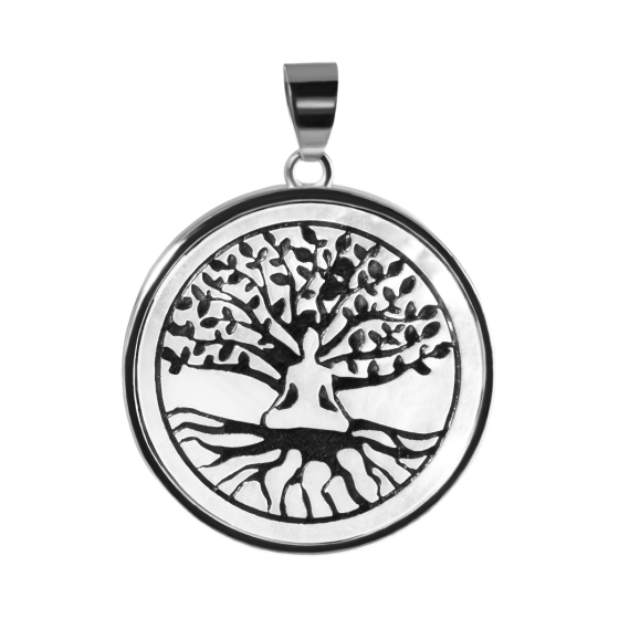 Pendentif nacre arbre bouddha
