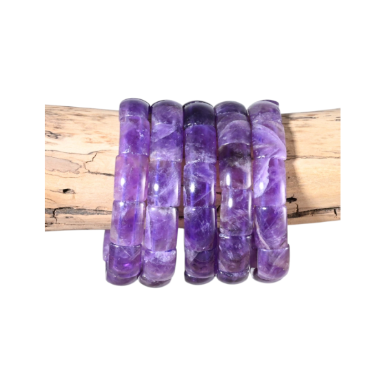 Bracelet améthyste jonc A