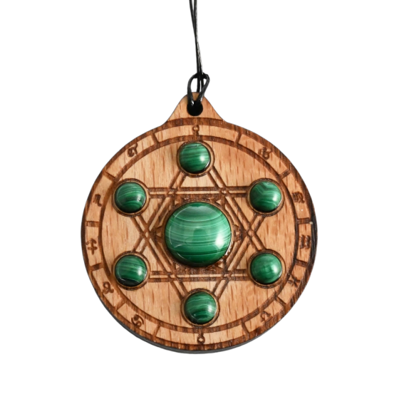 Pendentif bois sceau de...