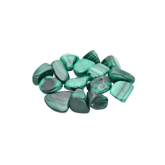 malachite pierres roulées A