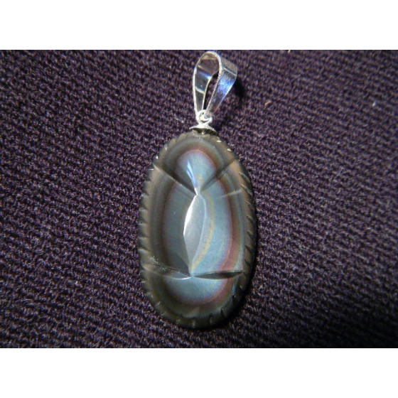 Pendentif vièrge obsidienne grossiste
