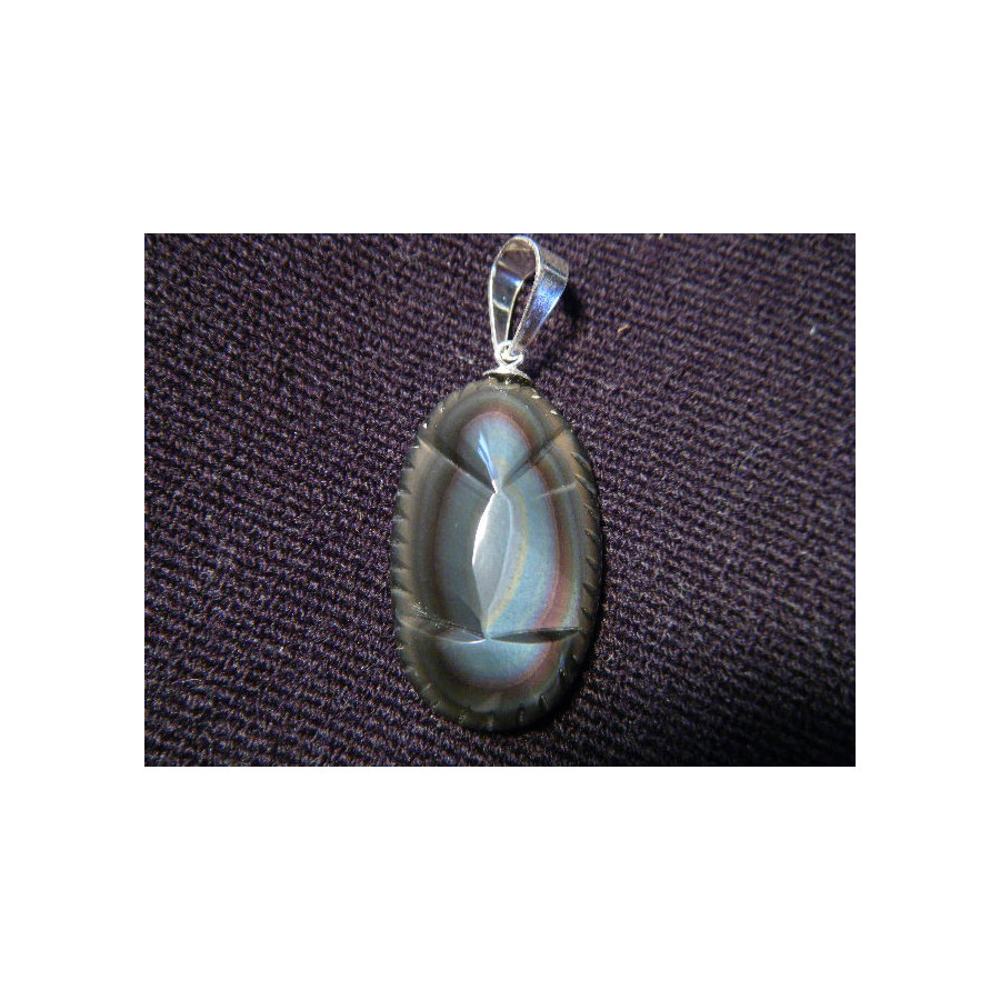 Pendentif vièrge obsidienne grossiste