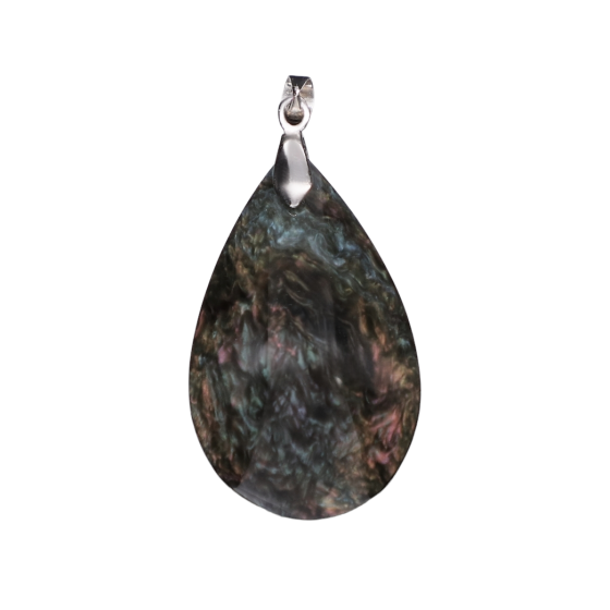 Pendentif obsidienne manta...