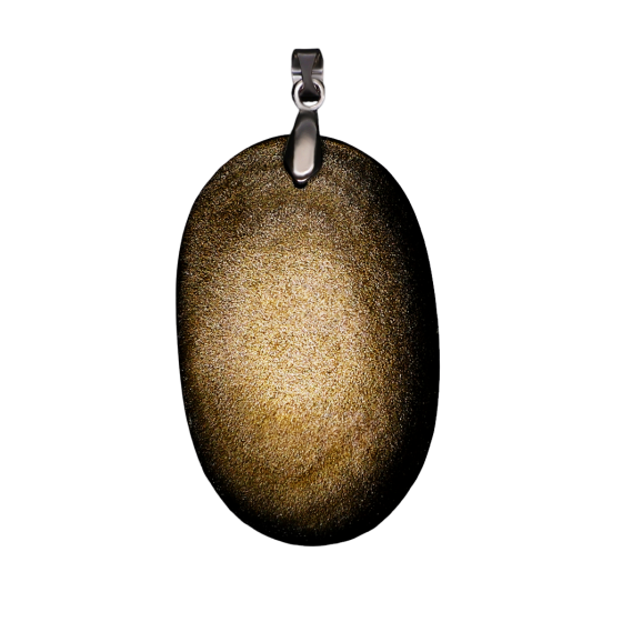 Pendentif obsidienne dorée AA