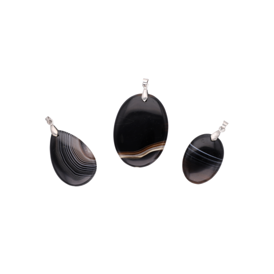Pendentif Agate Noire A